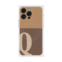 プレミアムスクエアケース with MagSafe［ オリジナル - initial two tone - Q brown ］