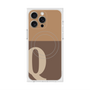 プレミアムスクエアケース with MagSafe［ オリジナル - initial two tone - Q brown ］