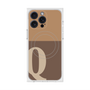 プレミアムスクエアケース with MagSafe［ オリジナル - initial two tone - Q brown ］