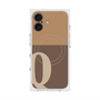 プレミアムスクエアケース with MagSafe［ オリジナル - initial two tone - Q brown ］