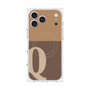 プレミアムスクエアケース with MagSafe［ オリジナル - initial two tone - Q brown ］