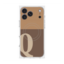 プレミアムスクエアケース with MagSafe［ オリジナル - initial two tone - Q brown ］