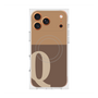 プレミアムスクエアケース with MagSafe［ オリジナル - initial two tone - Q brown ］