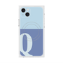 プレミアムスクエアケース with MagSafe［ オリジナル - initial two tone - Q blue ］