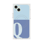 プレミアムスクエアケース with MagSafe［ オリジナル - initial two tone - Q blue ］
