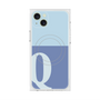 プレミアムスクエアケース with MagSafe［ オリジナル - initial two tone - Q blue ］