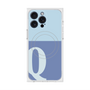 プレミアムスクエアケース with MagSafe［ オリジナル - initial two tone - Q blue ］