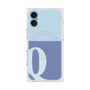 プレミアムスクエアケース with MagSafe［ オリジナル - initial two tone - Q blue ］