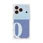 プレミアムスクエアケース with MagSafe［ オリジナル - initial two tone - Q blue ］
