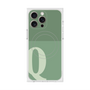 プレミアムスクエアケース with MagSafe［ オリジナル - initial two tone - Q green ］
