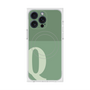 プレミアムスクエアケース with MagSafe［ オリジナル - initial two tone - Q green ］