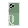 プレミアムスクエアケース with MagSafe［ オリジナル - initial two tone - Q green ］