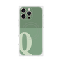 プレミアムスクエアケース with MagSafe［ オリジナル - initial two tone - Q green ］