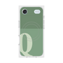 プレミアムスクエアケース with MagSafe［ オリジナル - initial two tone - Q green ］