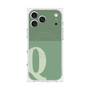 プレミアムスクエアケース with MagSafe［ オリジナル - initial two tone - Q green ］