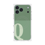 プレミアムスクエアケース with MagSafe［ オリジナル - initial two tone - Q green ］