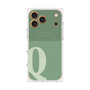 プレミアムスクエアケース with MagSafe［ オリジナル - initial two tone - Q green ］
