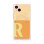 プレミアムスクエアケース with MagSafe［ オリジナル - initial two tone - R orange ］