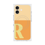 プレミアムスクエアケース with MagSafe［ オリジナル - initial two tone - R orange ］