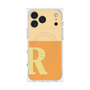 プレミアムスクエアケース with MagSafe［ オリジナル - initial two tone - R orange ］