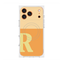 プレミアムスクエアケース with MagSafe［ オリジナル - initial two tone - R orange ］