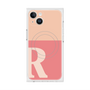 プレミアムスクエアケース with MagSafe［ オリジナル - initial two tone - R pink ］
