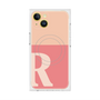 プレミアムスクエアケース with MagSafe［ オリジナル - initial two tone - R pink ］