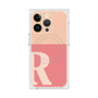 プレミアムスクエアケース with MagSafe［ オリジナル - initial two tone - R pink ］