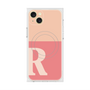 プレミアムスクエアケース with MagSafe［ オリジナル - initial two tone - R pink ］