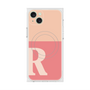 プレミアムスクエアケース with MagSafe［ オリジナル - initial two tone - R pink ］