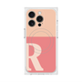 プレミアムスクエアケース with MagSafe［ オリジナル - initial two tone - R pink ］