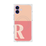 プレミアムスクエアケース with MagSafe［ オリジナル - initial two tone - R pink ］