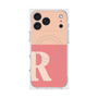 プレミアムスクエアケース with MagSafe［ オリジナル - initial two tone - R pink ］