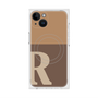 プレミアムスクエアケース with MagSafe［ オリジナル - initial two tone - R brown ］