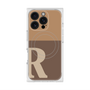プレミアムスクエアケース with MagSafe［ オリジナル - initial two tone - R brown ］