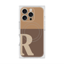 プレミアムスクエアケース with MagSafe［ オリジナル - initial two tone - R brown ］