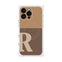 プレミアムスクエアケース with MagSafe［ オリジナル - initial two tone - R brown ］