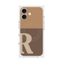 プレミアムスクエアケース with MagSafe［ オリジナル - initial two tone - R brown ］