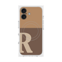 プレミアムスクエアケース with MagSafe［ オリジナル - initial two tone - R brown ］
