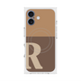 プレミアムスクエアケース with MagSafe［ オリジナル - initial two tone - R brown ］