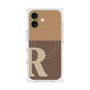 プレミアムスクエアケース with MagSafe［ オリジナル - initial two tone - R brown ］