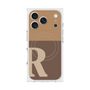 プレミアムスクエアケース with MagSafe［ オリジナル - initial two tone - R brown ］