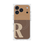 プレミアムスクエアケース with MagSafe［ オリジナル - initial two tone - R brown ］
