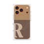 プレミアムスクエアケース with MagSafe［ オリジナル - initial two tone - R brown ］