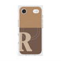 プレミアムスクエアケース with MagSafe［ オリジナル - initial two tone - R brown ］