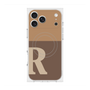 プレミアムスクエアケース with MagSafe［ オリジナル - initial two tone - R brown ］