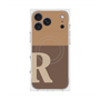 プレミアムスクエアケース with MagSafe［ オリジナル - initial two tone - R brown ］