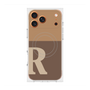 プレミアムスクエアケース with MagSafe［ オリジナル - initial two tone - R brown ］