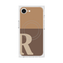 プレミアムスクエアケース with MagSafe［ オリジナル - initial two tone - R brown ］