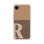 プレミアムスクエアケース with MagSafe［ オリジナル - initial two tone - R brown ］